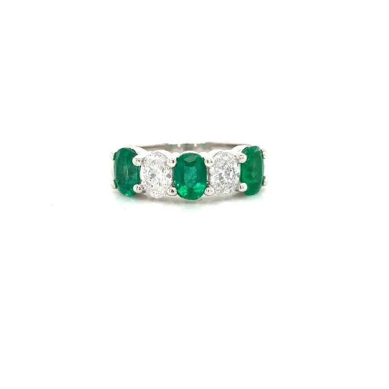 LED - Lit Fashion Rings in Plastic with Color - Changing Effects for a Futuristic LookBremer Jewelry Emeralds and Diamonds Five Stone Fashion Ring in 14K White Gold (2.32ctw)