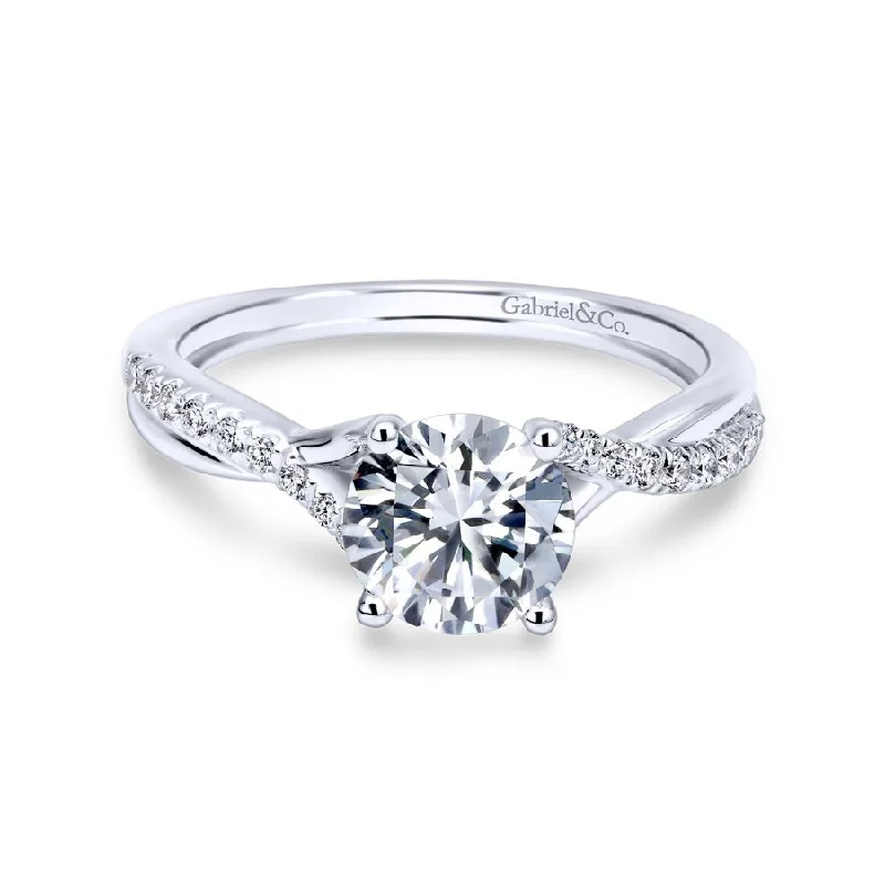 Solitaire diamond engagement ring with a platinum setting for a classic and elegant lookLeigh Engagement Ring Setting