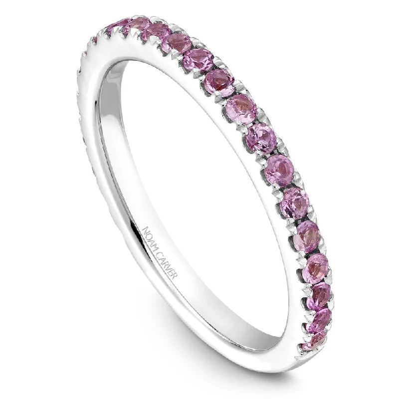 Magnetic Fashion Rings in Stainless Steel with a Modern, Interlocking DesignNoam Carver Stackable Collection 0.60cttw. Pink Sapphire Fashion Ring STA3-1-P