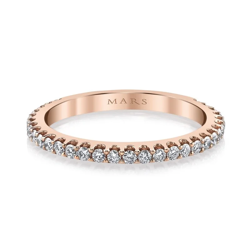 LED - Lit Fashion Rings in Plastic with Color - Changing Effects for a Futuristic Look14K Rose Gold 0.45ct Straight Diamond Stackable Fashion Ring