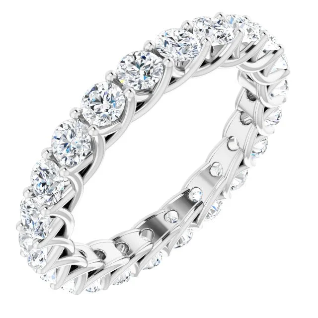 Princess - Cut Women's Diamond Rings in White Gold with a High - Clarity Diamond for a Modern Look2.20 ct. Round Diamond Trellis Eternity Band