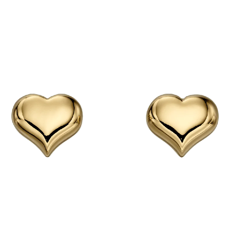 Magnetic - Back Stud Earrings in Black for Easy and Comfortable WearLittle Star Aria - Gold Plated Heart Studs