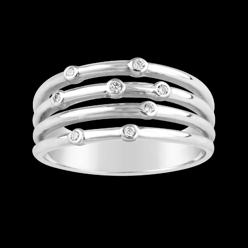 Princess - Cut Women's Diamond Rings in White Gold with a High - Clarity Diamond for a Modern Look9ct White Gold Diamond Slave Ring