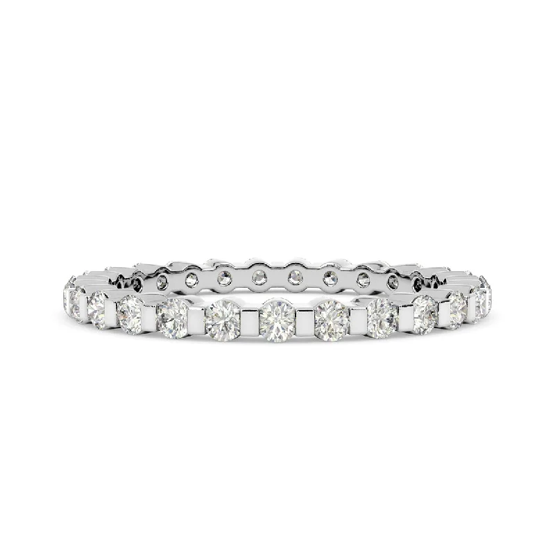 Halo - Style Women's Diamond Rings with a Center Diamond Surrounded by Smaller Diamonds in 18K GoldDiamond Eternity Ring