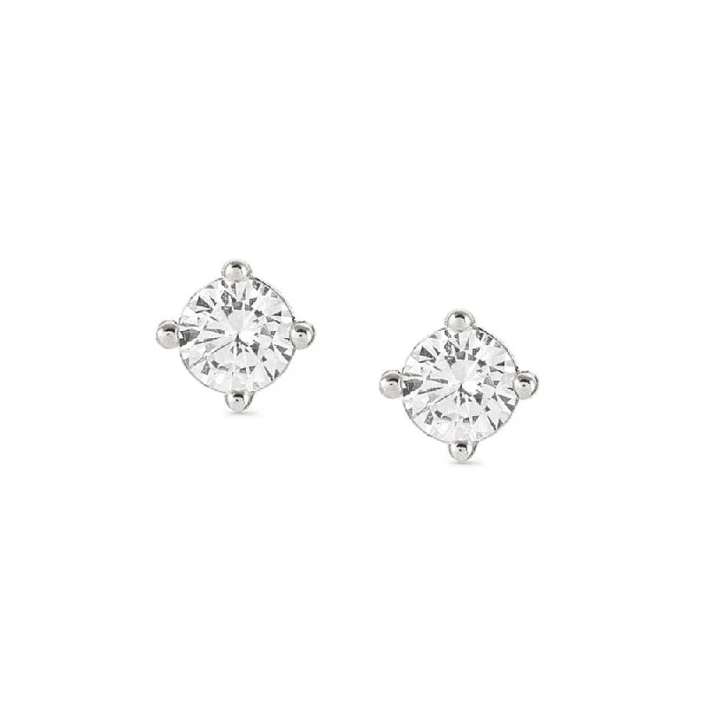 Cubic Zirconia - Encrusted Flower Stud Earrings in Pink for a Girly and Glamorous AccessoryNomination Sentimental Silver & CZ Stud Earrings