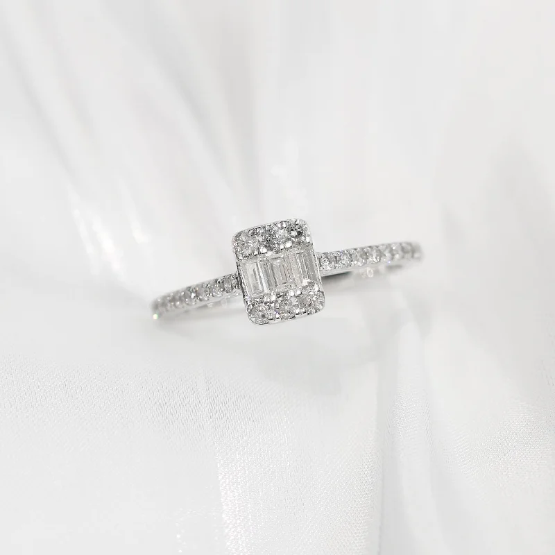 Marquise - Cut Women's Diamond Rings in Palladium for a Unique and Elongated ShapeAugustine