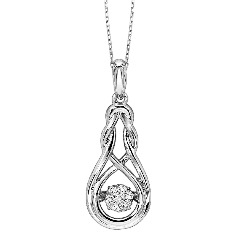 Heart - shaped diamond engagement ring with a hidden halo in 14K rose goldRhythm of Love Infinity Pendant with Diamond