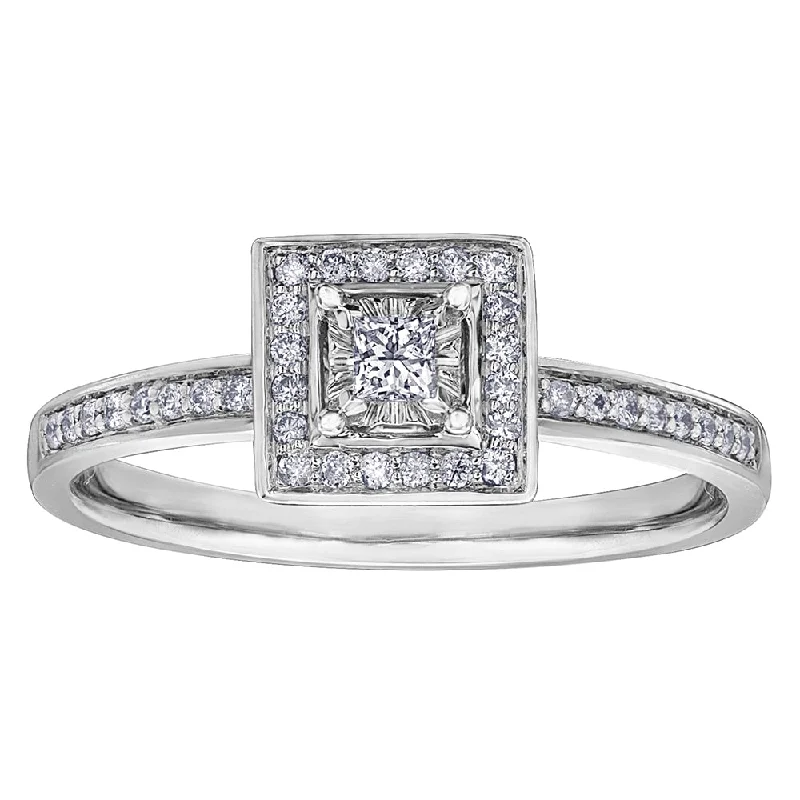 Adjustable Women's Diamond Rings with a Flexible Band for a Comfortable and Custom FitPrincess Cut Canadian Diamond Ring