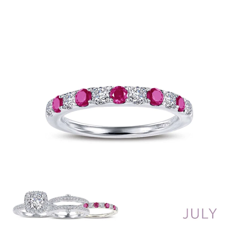 LED - Lit Fashion Rings in Plastic with Color - Changing Effects for a Futuristic LookLafonn Simulated Diamond & Ruby July Birthstone Stackable Ring BR004RBP