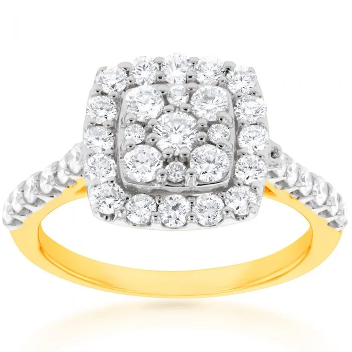 Princess - Cut Women's Diamond Rings in White Gold with a High - Clarity Diamond for a Modern Look9ct Yellow Gold 1 Carat Luminesce Laboratory Grown Diamond Ring