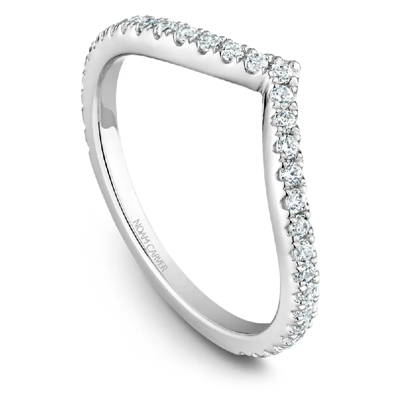 Magnetic Fashion Rings in Stainless Steel with a Modern, Interlocking DesignNoam Carver Stackable Collection 0.30cttw. Diamond Fashion Ring STB12-1