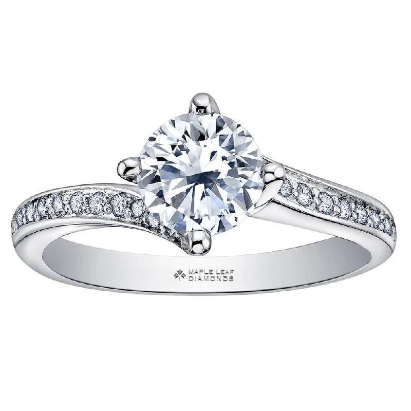 Cluster - Style Women's Diamond Rings with Multiple Small Diamonds Arranged in a Stunning PatternUnique Bypass Set Canadian Diamond Ring