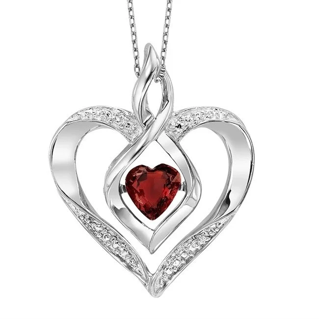 Emerald - cut diamond engagement ring set in a modern titanium bandGarnet Heart Pendant by Rhythm of Love