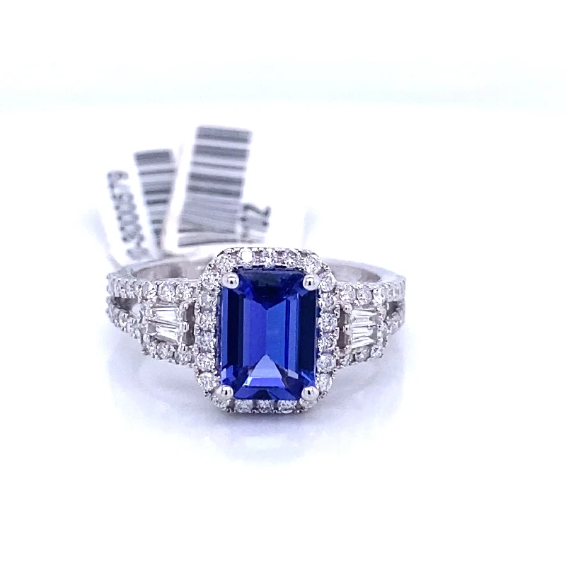 Enamel - Coated Fashion Rings in Bright Colors with Animal - Print PatternsBremer Jewelry Tanzanite and Diamond Halo Fashion Ring in 14K White Gold (2.58ctw)