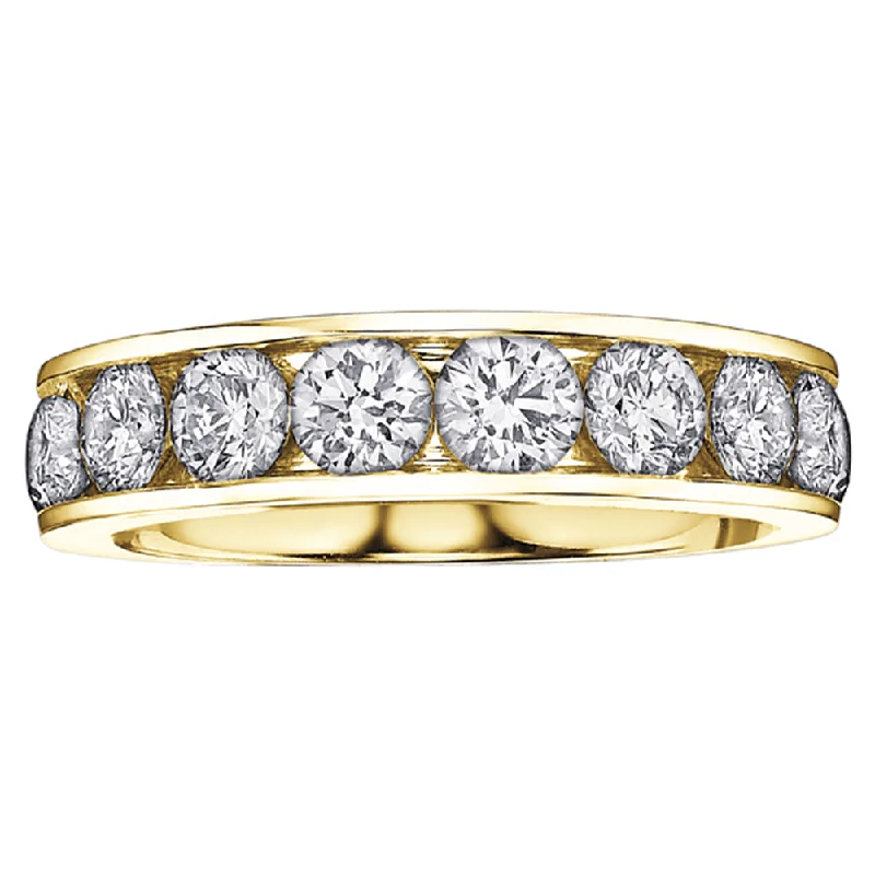 Tennis - Style Women's Diamond Rings with a Continuous Row of Diamonds for a Classic and Versatile LookChannel Set Diamond Bands