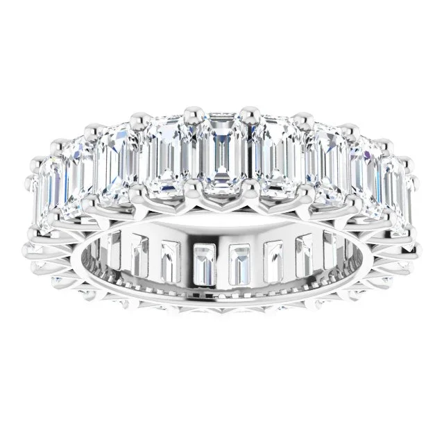 Vintage - Style Women's Diamond Rings with Floral - Engraved Bands and Multiple Diamond Accents6.67 ct. Emerald Cut Diamond Eternity Band Shared Prong Ring