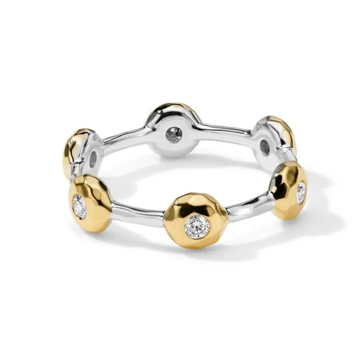 Magnetic Fashion Rings in Stainless Steel with a Modern, Interlocking DesignIppolita Chimera Diamond Band in 18K Yellow Gold and Sterling Silver