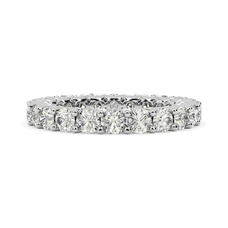 Pear - Shaped Women's Diamond Rings in Yellow Gold with a Single - Diamond Pendant LookDiamond Eternity Ring