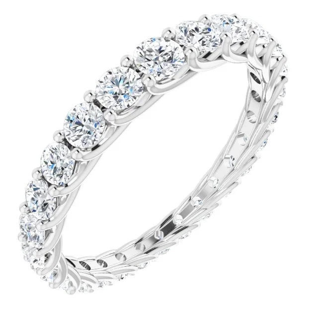 Women's Solitaire Diamond Rings with Round - Cut Diamonds and Platinum Settings for an Elegant Engagement1.25 ct. Graduated Diamond Trellis Eternity Band