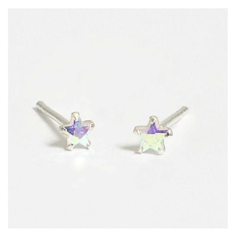 Handmade Polymer Clay Floral Stud Earrings in Pastel Shades for a Bohemian VibeKingsley Ryan Silver Crystal Star Stud Earrings