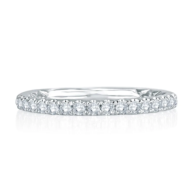 Magnetic Fashion Rings in Stainless Steel with a Modern, Interlocking DesignA.Jaffe Signature Delicate Diamond Quilted Wedding Band MRS772Q/25