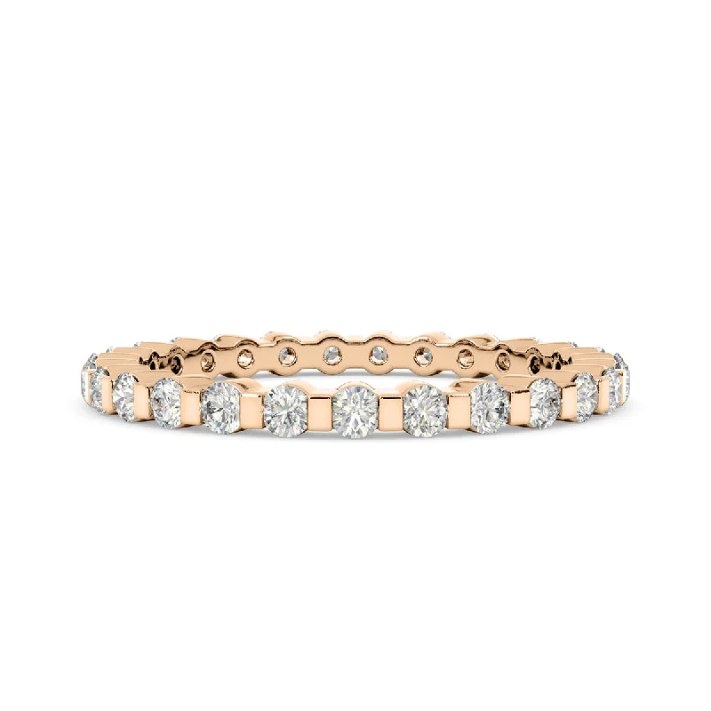 Halo - Style Women's Diamond Rings with a Center Diamond Surrounded by Smaller Diamonds in 18K GoldDiamond Eternity Ring