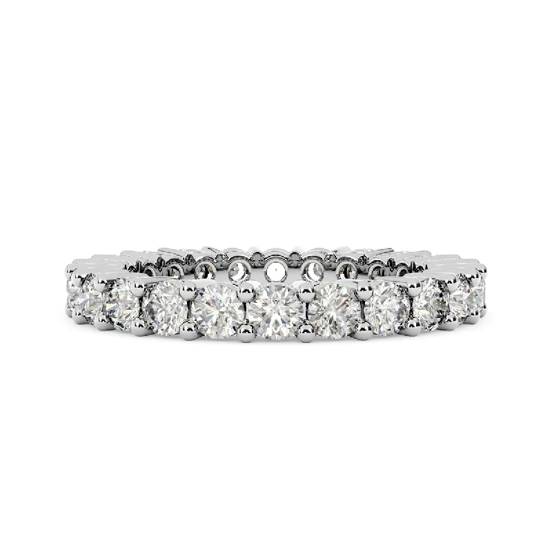 Women's Diamond Rings with Side - Stone Pave Setting for a Sparkling and Continuous ShineDiamond Eternity Ring