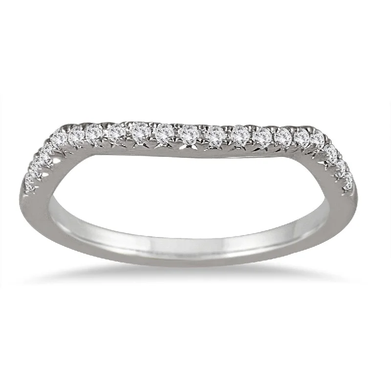 Princess - Cut Women's Diamond Rings in White Gold with a High - Clarity Diamond for a Modern LookMarquee 1/5 Carat TW Diamond Wedding Band in 14K White Gold