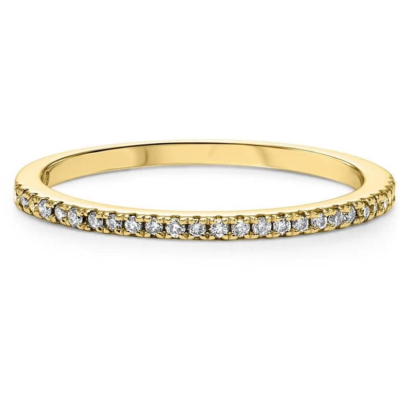 Marquise - cut diamond engagement ring with a split - shank band in platinumDiamond Stackable Ring in Yellow Gold