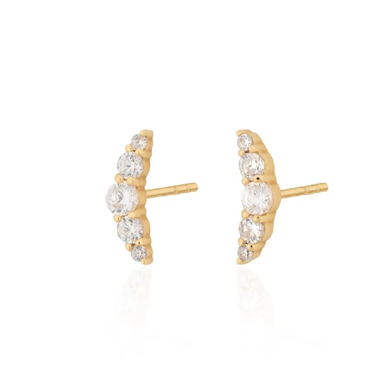 Scream Pretty Sparkling Helix Gold Stud Earrings