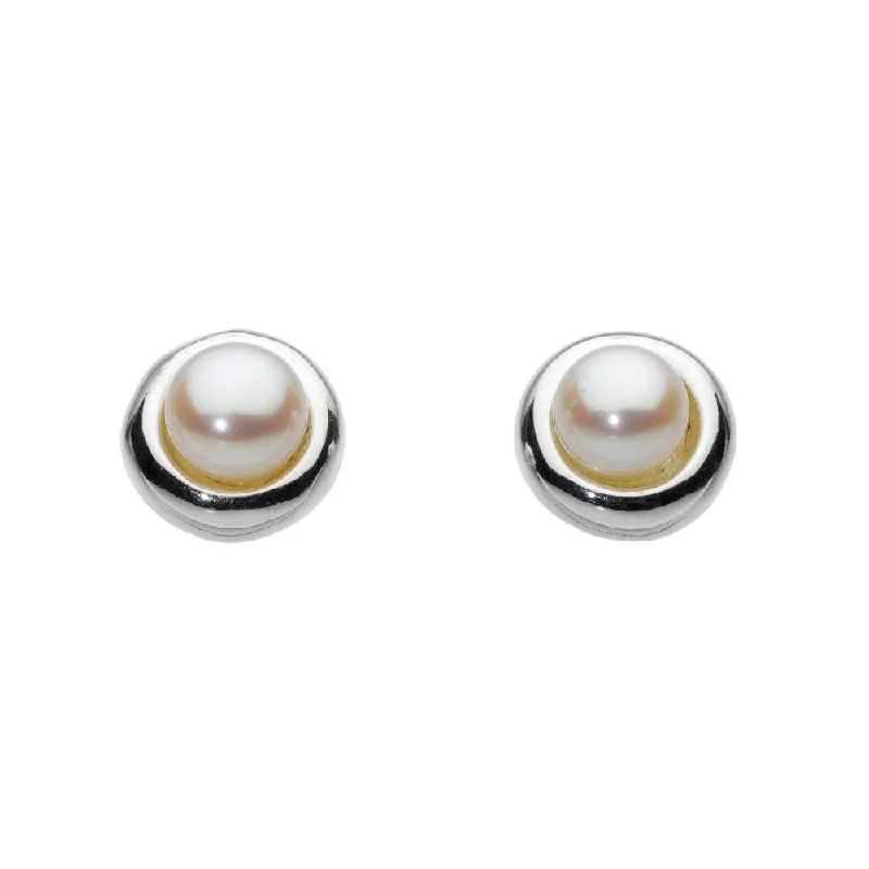 Hypoallergenic Sterling Silver Star - Studded Stud Earrings for Sensitive EarsFreshwater Pearl Silver Surround Stud Earrings