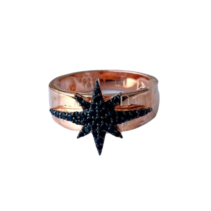 Enamel - Coated Fashion Rings in Bright Colors with Animal - Print PatternsMazatlan Starburst Ring