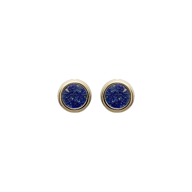 Adjustable - Back Crystal Stud Earrings in Clear for a Sparkling and Versatile PieceUnique & Co Lapis Stud Earrings - 18ct Gold Vermeil