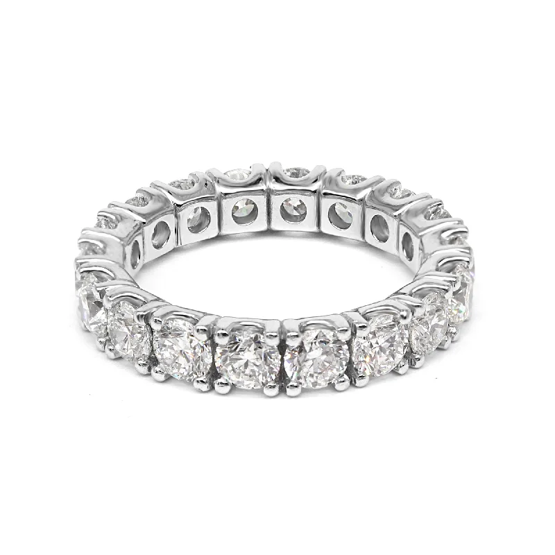 Women's Solitaire Diamond Rings with Round - Cut Diamonds and Platinum Settings for an Elegant Engagement4.00 ct. Round Diamond Eternity Ring U Prong Style