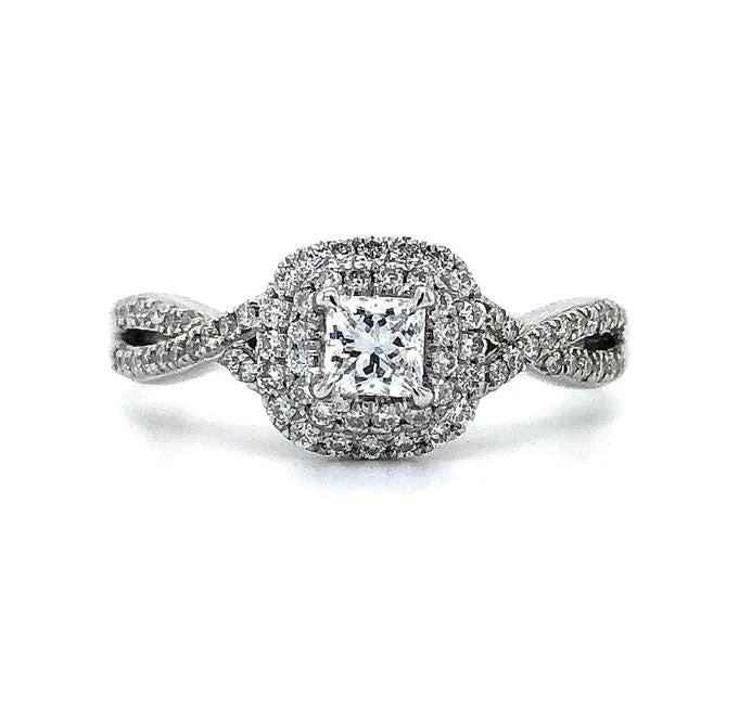 Tennis - Style Women's Diamond Rings with a Continuous Row of Diamonds for a Classic and Versatile LookPrincess Cut Twist Diamond Ring