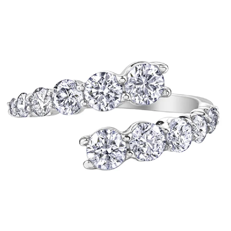 Halo - Style Women's Diamond Rings with a Center Diamond Surrounded by Smaller Diamonds in 18K GoldCurled Diamond Ring