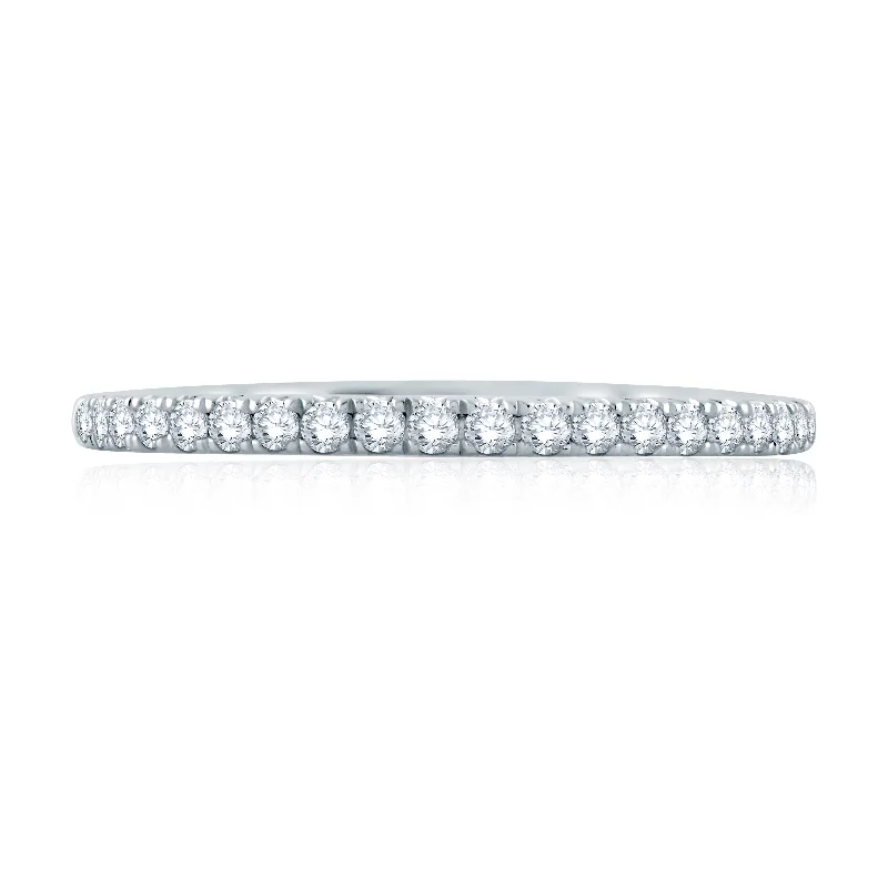 Magnetic Fashion Rings in Stainless Steel with a Modern, Interlocking DesignA.Jaffe French Pavé Set Diamond Quilted Wedding Band MR2171Q/24