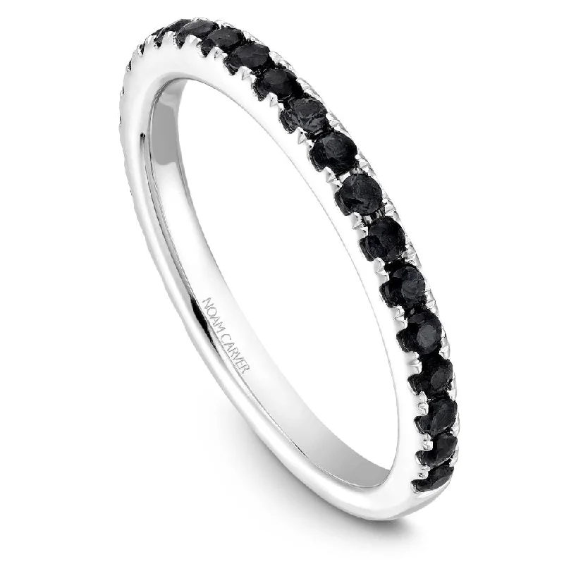 Bohemian - Style Fashion Rings with Turquoise and Silver Filigree for a Free - Spirited LookNoam Carver Stackable Collection 0.53cttw. Black Diamond Fashion Ring STA3-1-BD