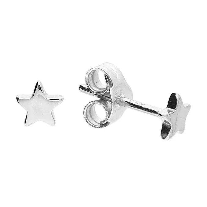 Magnetic - Back Stud Earrings in Black for Easy and Comfortable WearSmall Star Stud Earrings