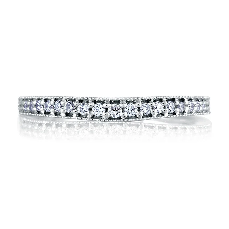 LED - Lit Fashion Rings in Plastic with Color - Changing Effects for a Futuristic LookA.Jaffe Signature Milgrain Pave Diamond Wedding Band MRS441/21