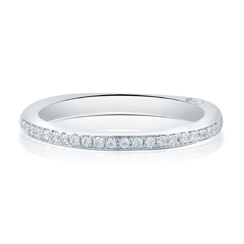 Magnetic Fashion Rings in Stainless Steel with a Modern, Interlocking DesignA.Jaffe Signature Classic Pave Diamond Wedding Band MRS560/13