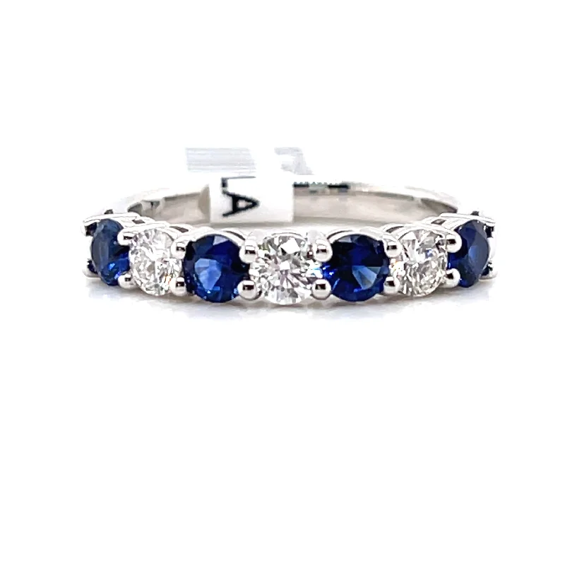 Stackable Fashion Rings in Rose - Gold Tone with Delicate Floral EngravingsBremer Jewelry Sapphire and Diamonds Half Anniversary Fashion Ring in Platinum (1.17ctw)