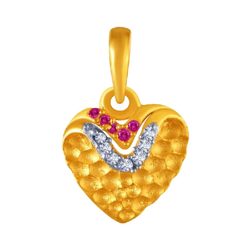 Women's Diamond Rings with Sapphire Accents in Blue for a Colorful and Sophisticated Touch14k Gold Studded Heart Shape Pendant With Pink, Yellow S