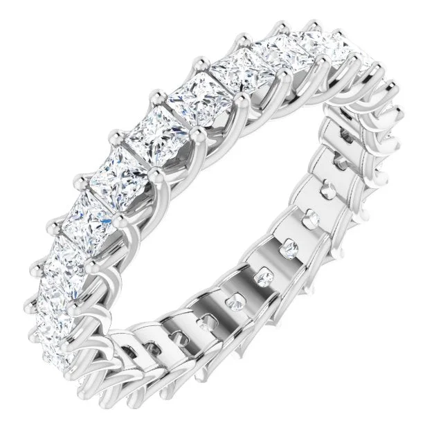 Women's Solitaire Diamond Rings with Round - Cut Diamonds and Platinum Settings for an Elegant Engagement2.37 ct. Princess Cut Diamond Trellis Eternity Band