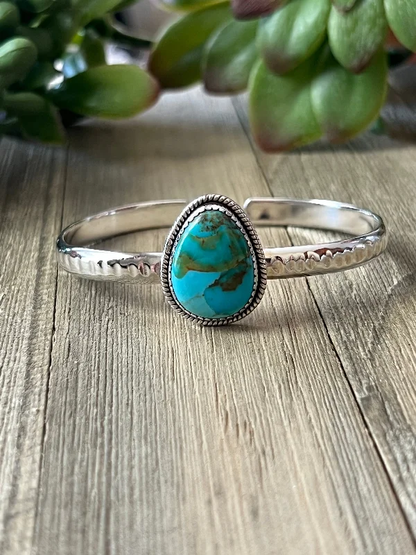 Enamel - Painted Women's Cuff Bracelets in Bold Colors for a Pop of ColorSouthwest Made Kingman Turquoise & Sterling Silver Cuff Bracelet