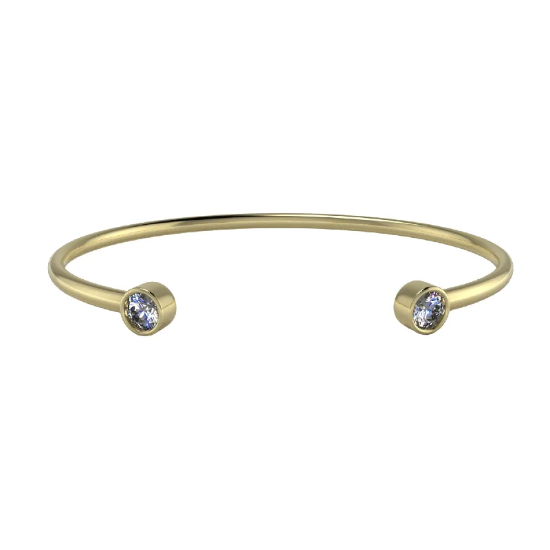 Enamel - Coated Bangles in Vibrant Rainbow Colors for a Playful StyleDuo Diamond Flexible Bracelet