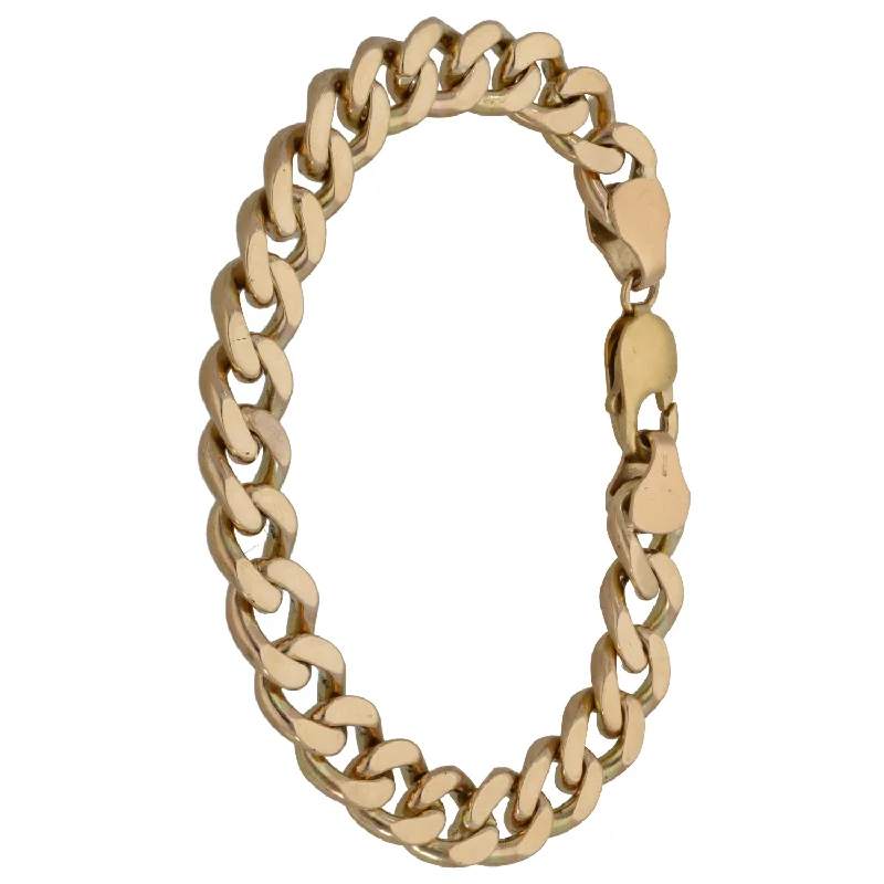 Leather - Wrapped Bangles with Studded Details for a Rock - Chic Vibe9ct Gold Curb Bracelet