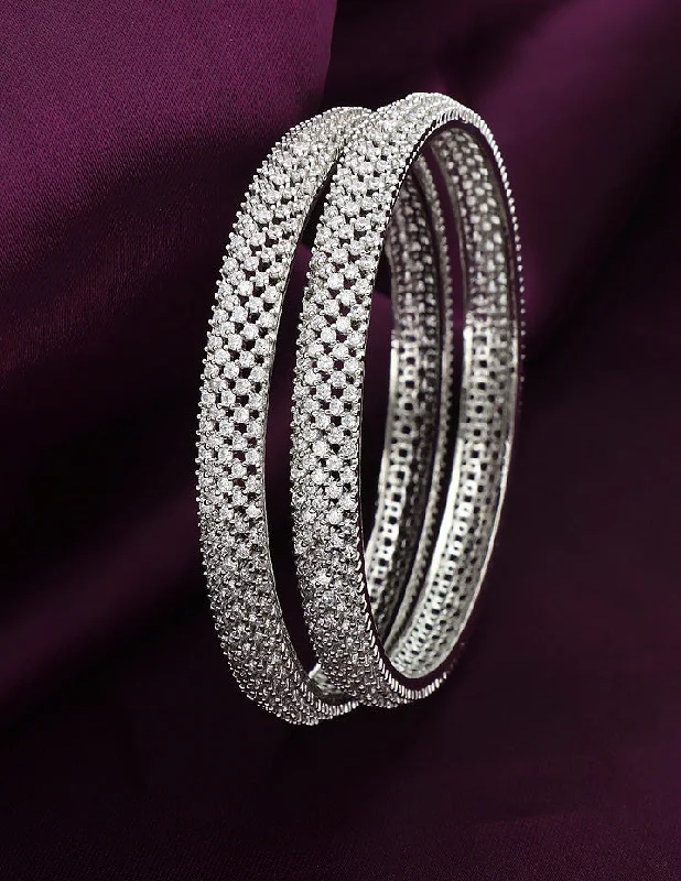 Bangle Bracelets with Celtic Knotwork for a Symbolic and Stylish LookDesigner Zirconia Bangles ZBGL10018