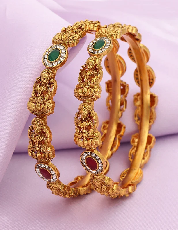 Pearl - Adorned Bangle Bracelets with Delicate Silver ChainsDesigner Lakshmi Devi Matt Stone Bangles