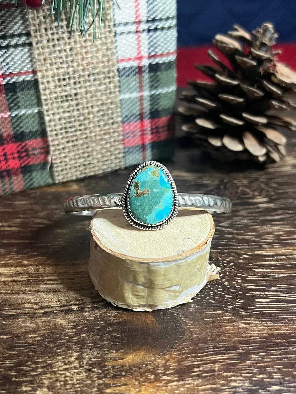 Enamel - Painted Women's Cuff Bracelets in Bold Colors for a Pop of Color#6 Southwest Made Kingman Turquoise & Sterling Silver Cuff Bracelet